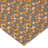 Retro Blue Yellow Brown Java Coffee Beans Patroon Tafelkleed (Gekanteld)