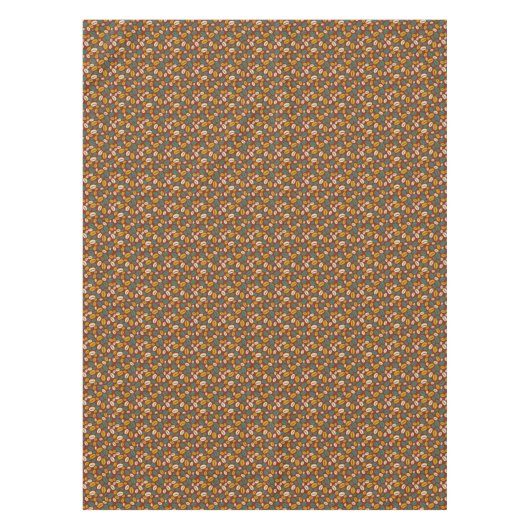 Retro Blue Yellow Brown Java Coffee Beans Patroon Tafelkleed (Voorkant)