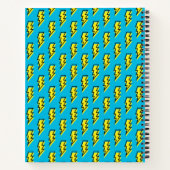 Retro Blue Yellow Lightning Bolt Pattern (80/90) Notitieboek (Achterkant)