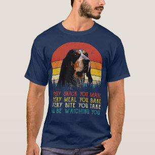 Retro Bluetick Coonhound Elke snack die je ooit ma T-shirt