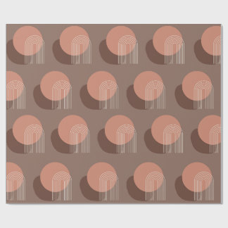 Retro Blush Brun Sunset Cadeaupapier