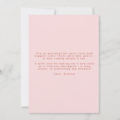 Retro Blush en Terracotta Waves Afstuderen foto Aankondiging (Achterkant)