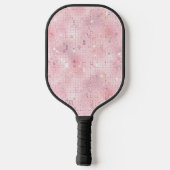 Retro Blush Pink Disco Mirror | Monogram Pickleball Paddle (Achterkant)