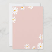 Retro Blush Rose Daisy Invitation premier annivers (Dos)