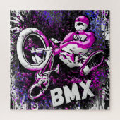Retro Bmx Bike Puzzle - Bmx Puzzle Trick Jump Legpuzzel (Verticaal)