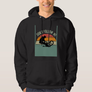 Retro BMX FIETS Volg Me Niet, Ik Doe Stomme Dingen Hoodie