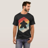 Retro  Boardgame - Boardgaming Meeple T-shirt (Voorkant volledig)