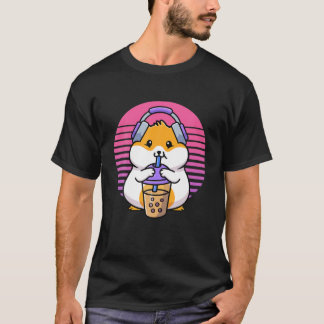 Retro Boba en Kpop Kawaii Hamster K-Pop Merchandi T-shirt