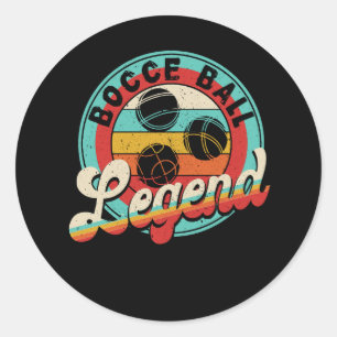 Retro Bocce Ball Legend Bocci Ball Player  Ronde Sticker