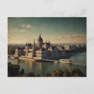 Retro Boedapest Charme Briefkaart