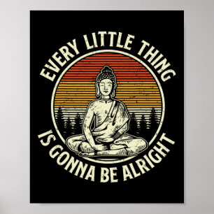 Retro Boeddha Vintage Spirituele Citaat Boeddhisme Poster
