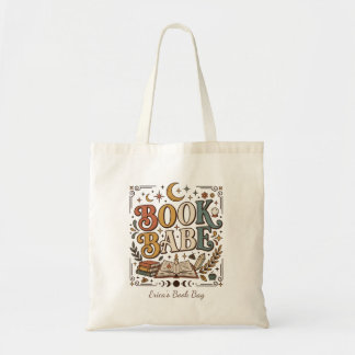 Retro Boek Babe Mystieke Hemelse Hekserige Boekach Tote Bag