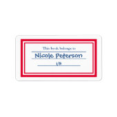 Retro Boekenlabels leraar Etiket (Voorkant)