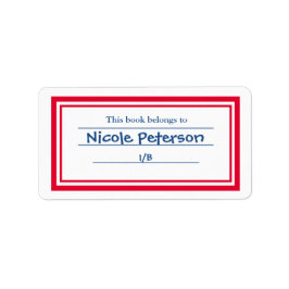 Retro Boekenlabels leraar Etiket