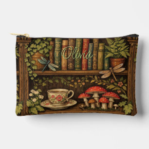 Retro boekenplank libellen koffie bloemen etui