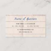 Retro-boekhoudpapier gemengde Wiskunde Visitekaartje (Achterkant)