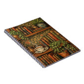 Retro boekliefhebber kunst notitieboek (Rechterzijde)