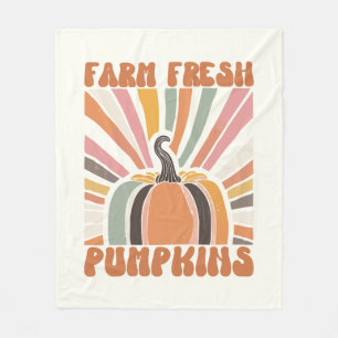 Retro Boerderij Fresh Pumpkins Fleece Deken
