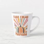 Retro Boerderij Fresh Pumpkins Latte Mok (Rechts)