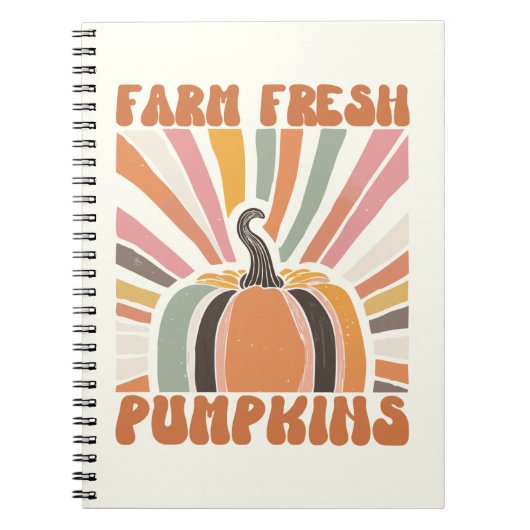 Retro Boerderij Fresh Pumpkins Notitieboek (Voorkant)