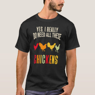 Retro boerderij Hen Boerderij Dier Boer Kip T-shirt