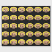 Retro Boerderij Pig met Sunburst Cadeaupapier (Vlak)