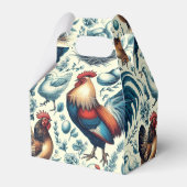 Retro Boerderij Roosterpatroon Bedankdoosjes (Achterkant)