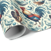 Retro Boerderij Roosterpatroon Cadeaupapier (Rol Hoek)