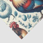 Retro Boerderij Roosterpatroon Tissuepapier (Detail)