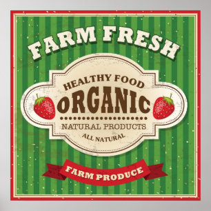 Retro Boerderij: vers Poster ontwerp