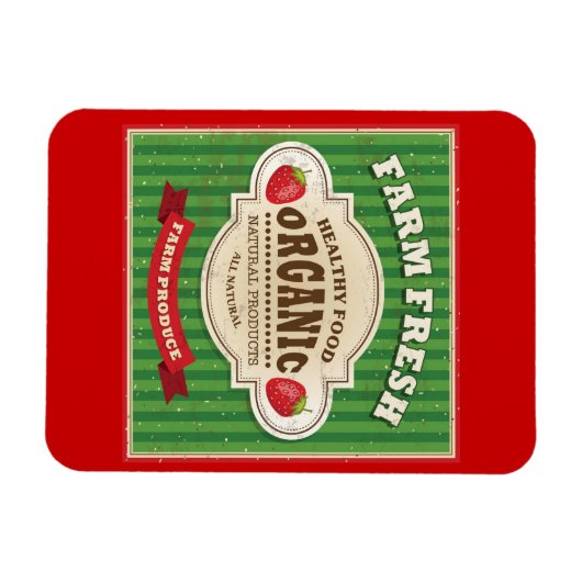 Retro Boerderij: vers Poster ontwerp Magneet (Horizontaal)