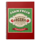 Retro Boerderij: vers Poster ontwerp Notitieboek (Voorkant)