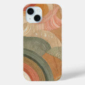Retro  Boheems Aardse Abstract Ontwerp Case-Mate iPhone Case (Achterkant)
