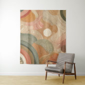 Retro Boheems Aardse Abstract Ontwerp Wandkleed (In situ)