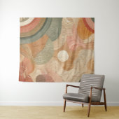 Retro Boheems Aardse Abstract Ontwerp Wandkleed (In Situ (horizontaal))