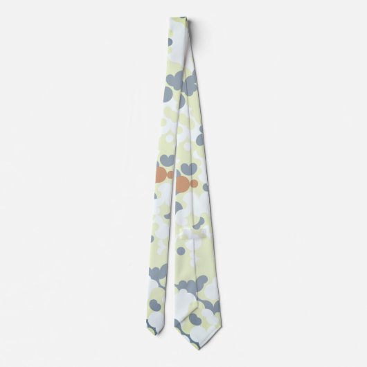 Retro Bohemian Muted Funky Groovy Abstract Camo Stropdas (Achterkant)