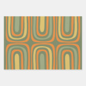 Retro Boho Abstract Confaab Hedendaags Patroon Inpakpapier Vel (Voorkant 2)