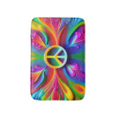 Retro Boho Badmat Vredesbord  Hippie (Voorkant Verticaal)
