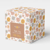 Retro Boho Bloemen Baby shower Dank u Cadeau Bedankdoosjes (Voorkant Zijde)