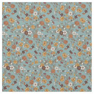Retro Boho bloemen Mediterraan patroon Stof