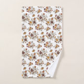 Retro boho bloemen patroon bad handdoek (Handdoek)
