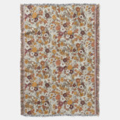 Retro boho bloemen patroon deken (Voorkant Verticaal)