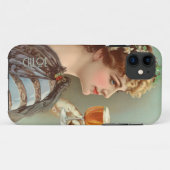 retro boho bohemian lady Case-Mate iPhone case (Achterkant (horizontaal))