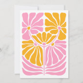 Retro Boho Bold Bloemen Bruids Douche Uitnodiging (Achterkant)