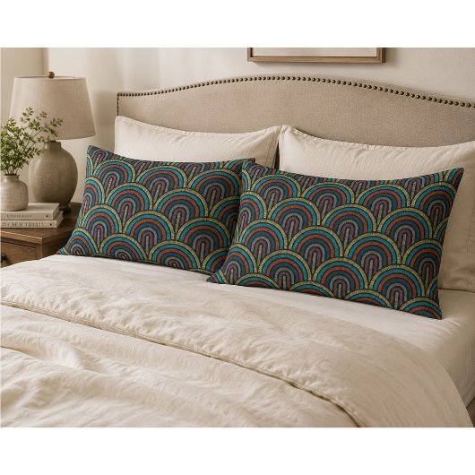 Retro Boho Boog Art Deco Kussenhoes