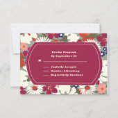 Retro Boho Chic Bloem Bruids-RSVD (Voorkant)