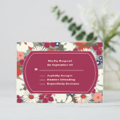 Retro Boho Chic Bloem Bruids-RSVD (Staand voorkant)