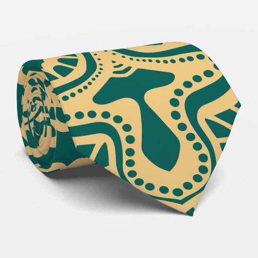 Retro Boho Chic Bohemian Hippie Rosette Mandala Stropdas (Opgerold)