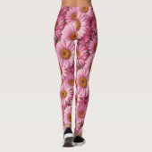 Retro boho chic roze bloemen patroon leggings (Achterkant)