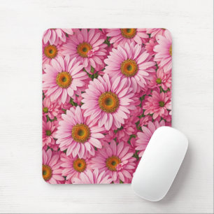 Retro boho chic roze bloemen patroon muismat
